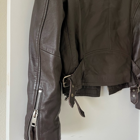 Walter Baker Dark Leather Jacket - Picture 6 of 6